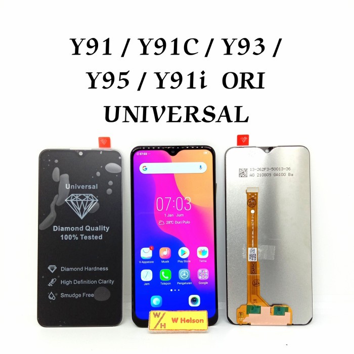Lcd Lcd Touchscreen Vivo Y91/Y91C/Y93/Y95 Benar" Ori
