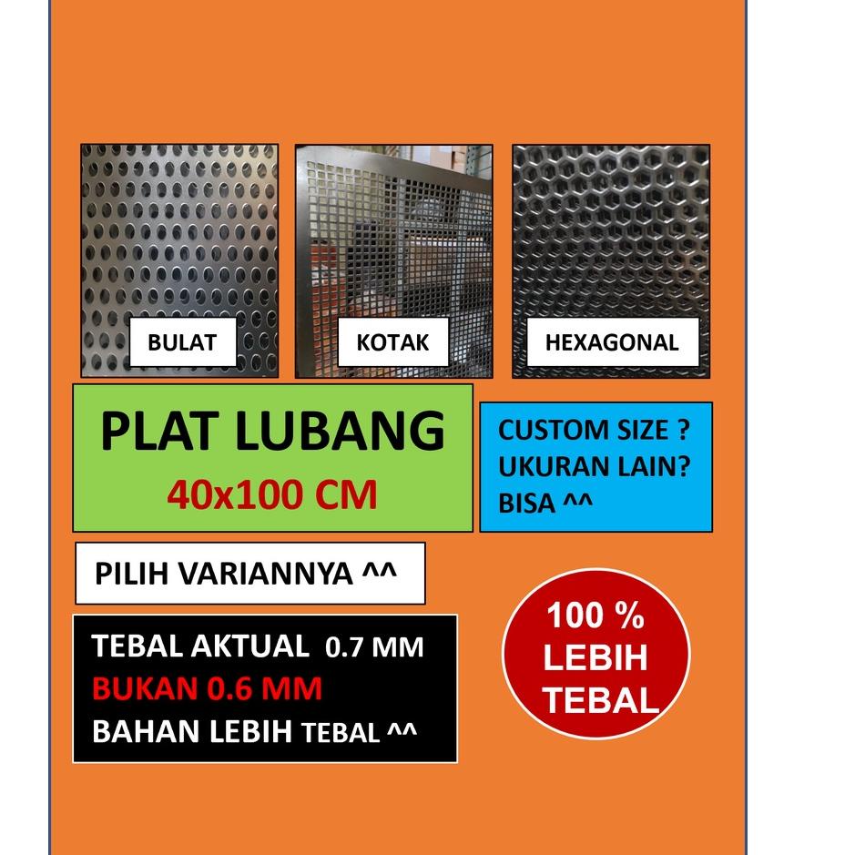 BRANDS FESTIVAL Plat 40x100 - Plat Besi Ram Speaker -  Ram Grill Plat Lubang ??