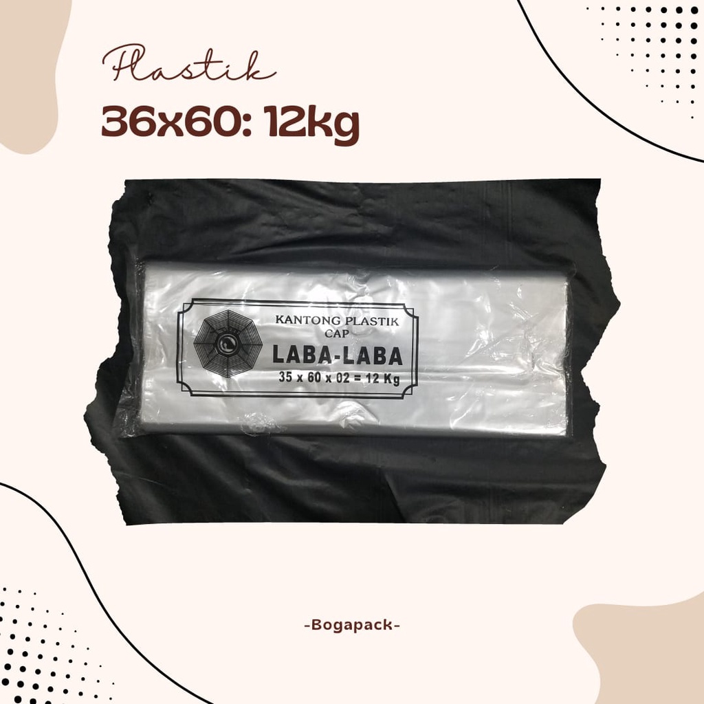 Plastik Bening Laba-laba 35x60 / Plastik Bening 12kg / Plastik Laba-laba / Plastik HT / Plastik Kema