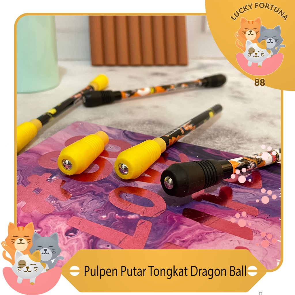 

[LuckyFortuna88] Pulpen Putar tongkat magnet Gambar Dragonball Pen putar Tongkat magnet gambar dragonball Pulpen tinta warna hitam pen Tinta warna hitam pen Putar pulpen putar