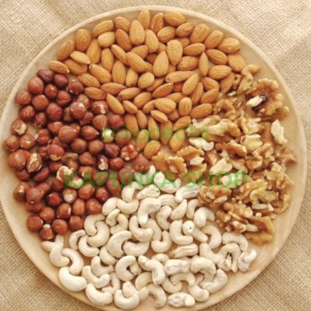 

Mix Nut 1kg/ Roasted mix nut ( Hazelnut, Walnut, Almond, Mede,