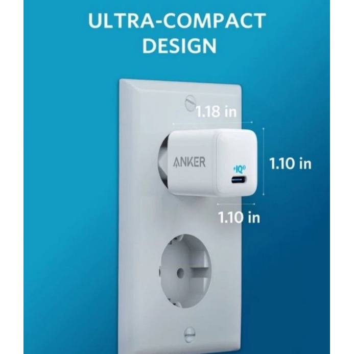 Charger/kepala batok anker powerport nomor 3 asli ori 20watt