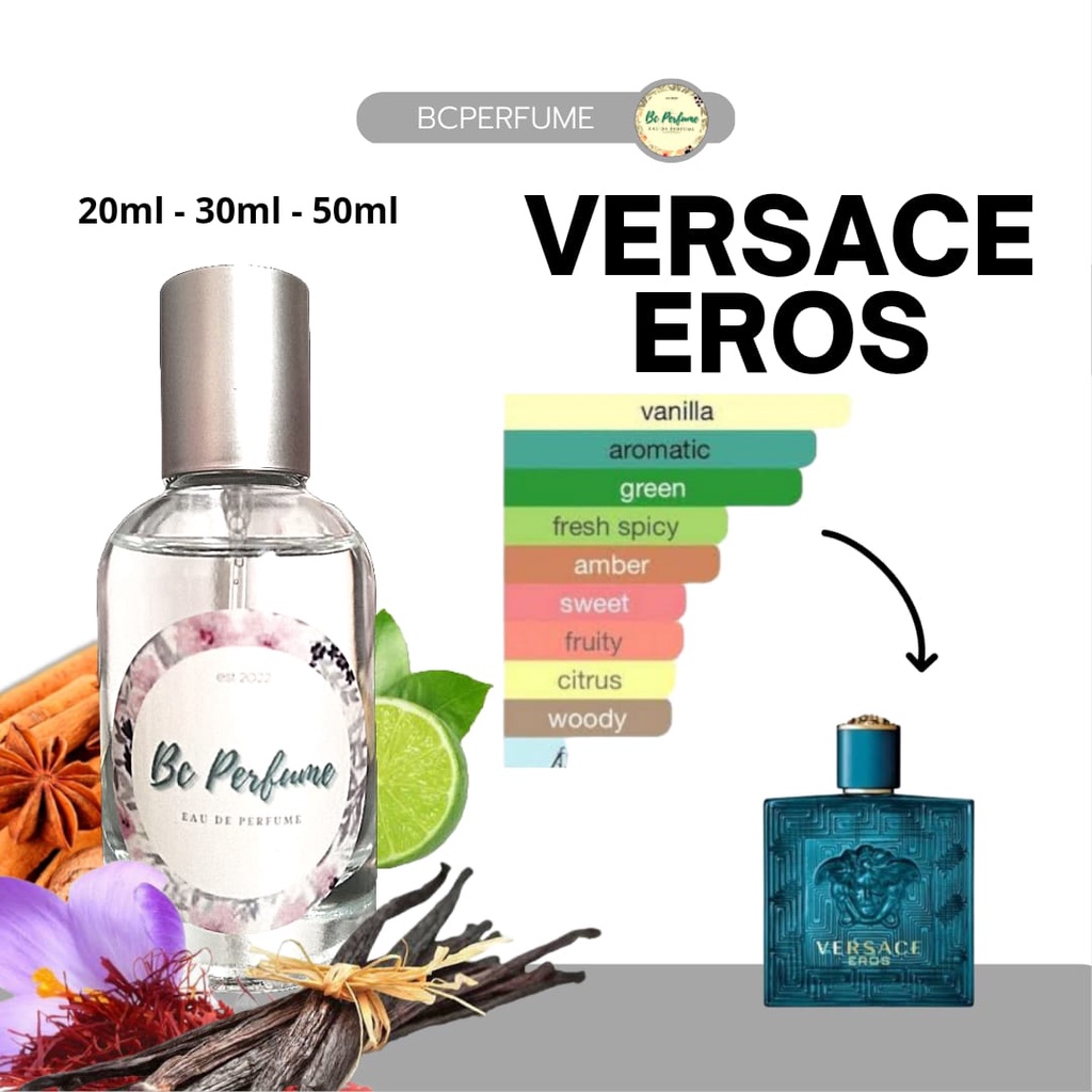 BCperfume - Parfum Pria Versace Eros 50ml Wangi Tahan Lama Eau De Parfume original Murah 30ml
