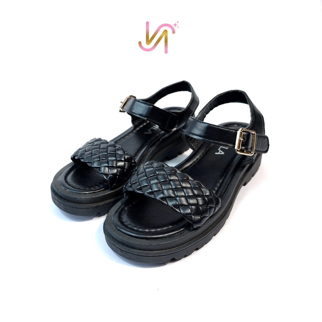 Nadilastuff Woven Platform Sandal Hak Tahu Wanita Premium