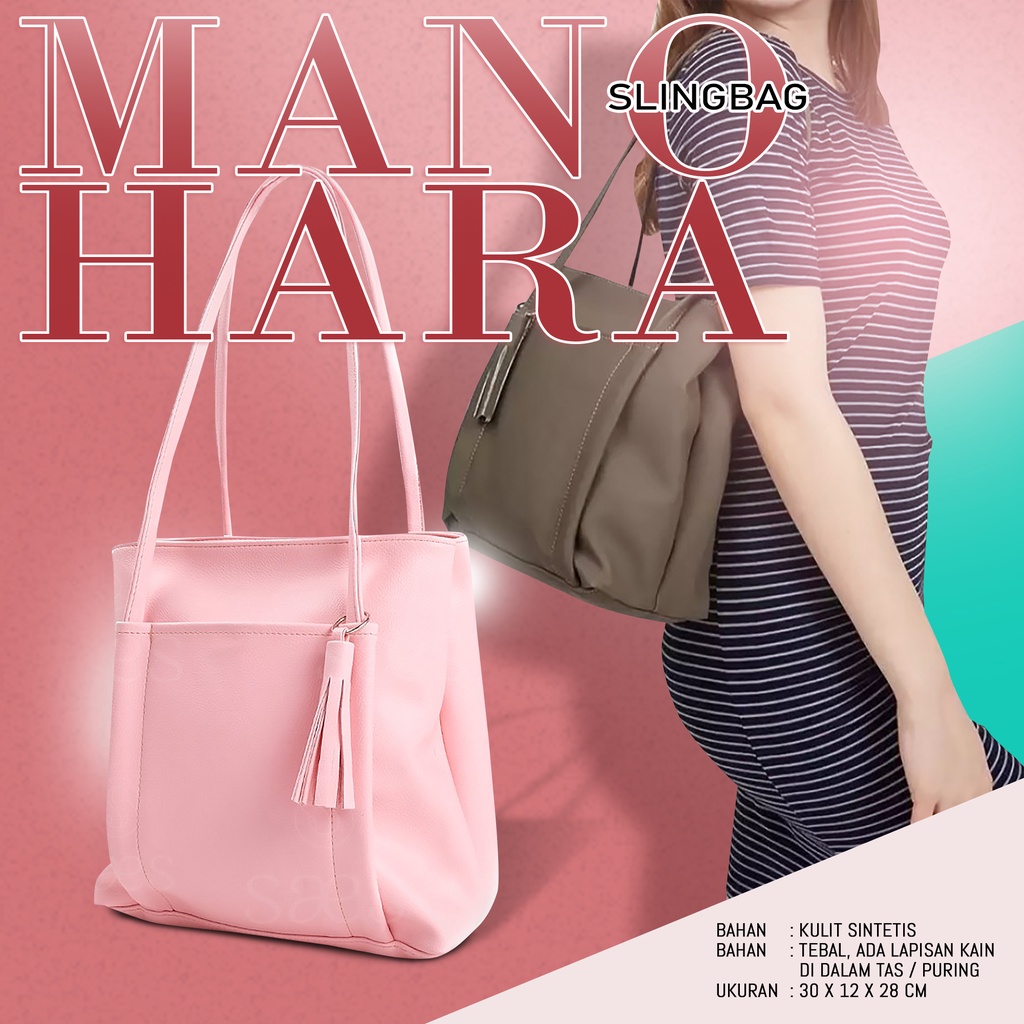 TAS SELEMPANG WANITA  Tote Bag Stylish Cewek bahan PU  Leather Grade A ET20