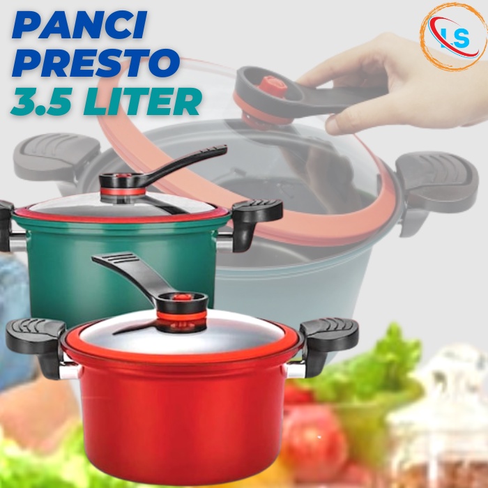 Panci Presto Subron 3.5 liter Teflon Pressure Cooker Totipotent Micro Pressure Cooker Pot Daging Empuk Anti Lengket