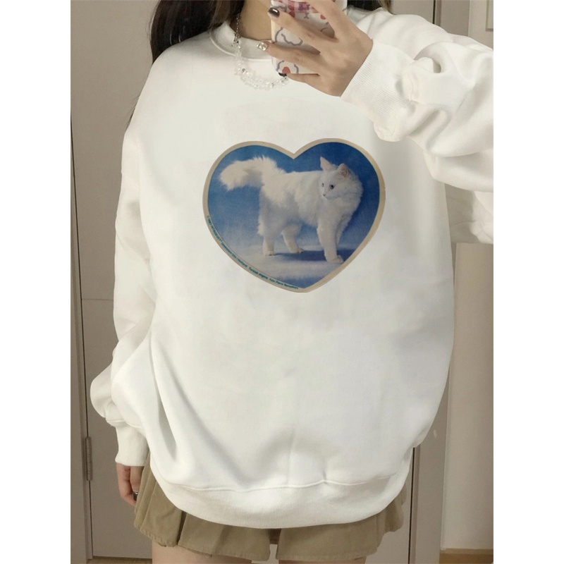 Sweater Oversize Cute Cat Sweater Oversize Korean Style/atasan korean style wanita