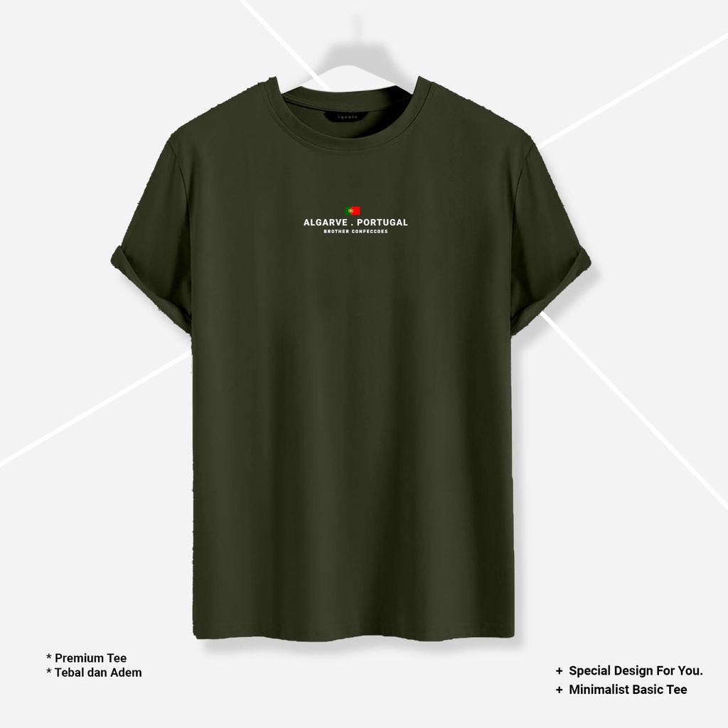 BROTHER STORE - Kaos Distro Pria - KAOS COWOK CEWEK - Kaos Kata Kata - Articel ALGARVE Premium