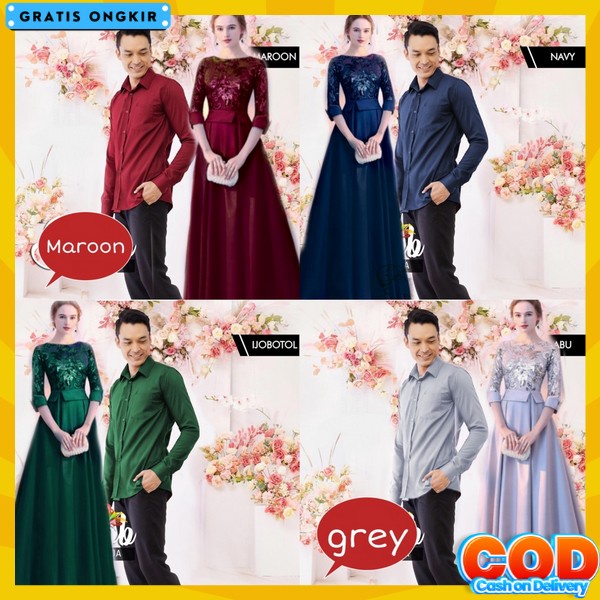 Gamis Kopelan Dewasa 2023 Gms Couple Cwo Cwe Elegan Seragam Kapel Muslim Games Kondangan Pakaian Kop