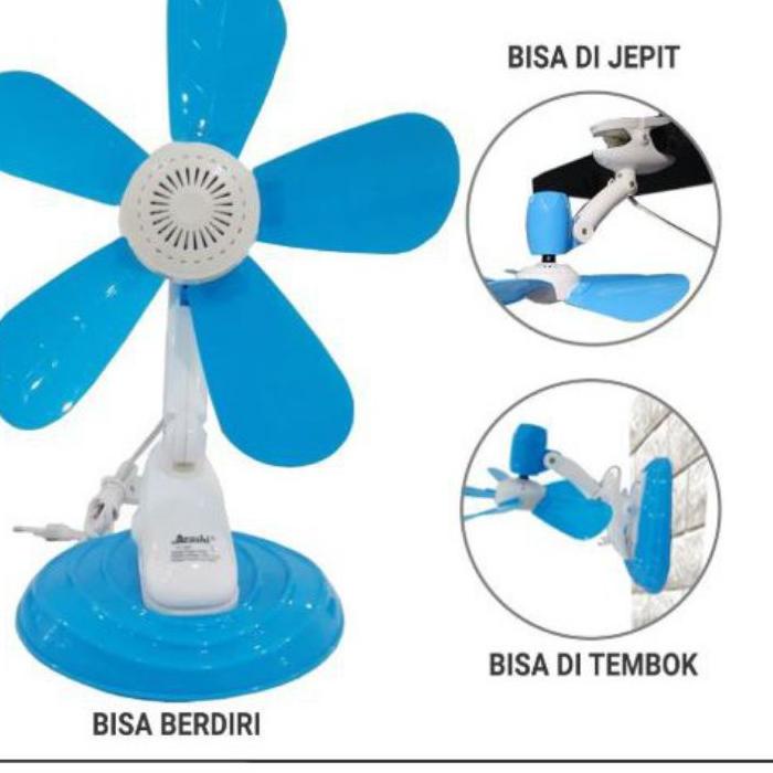 ✿ Arashi CLIPFAN Kipas Angin duduk / Kipas Angin Jepit Clip Fan AR138 / Arashi - Kipas Angin duduk /