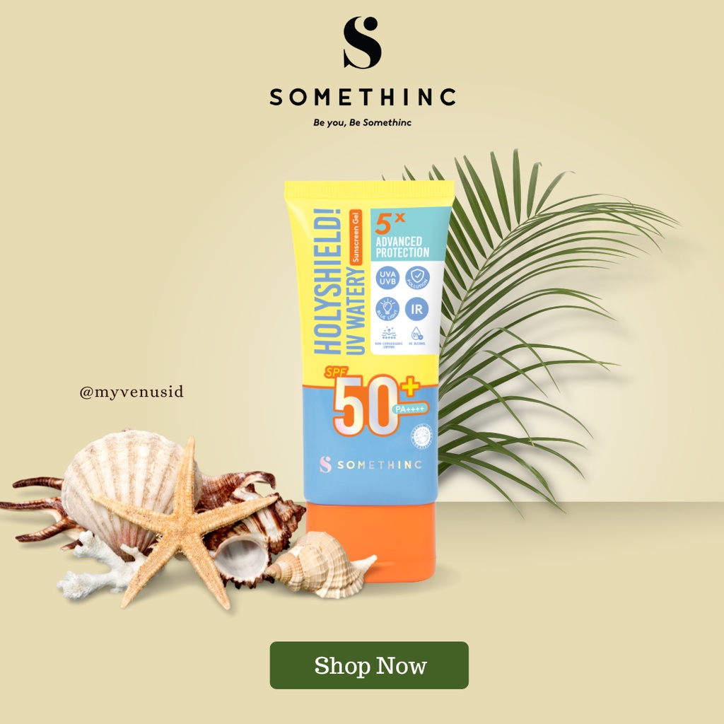 [New] SOMETHINC Holyshield! UV Watery Sunscreen Gel SPF 50+ PA++++ - Sunscreen Sensasi Salju