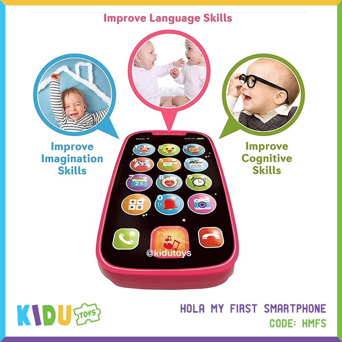 Mainan Anak Telephone Hola My First Smartphone Kidu Toys