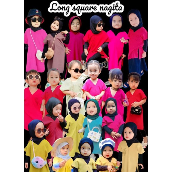 Nagita Long Square Anak Usia 1-4 Tahun (COD) Material Cringkel Airflow Long Square Viral