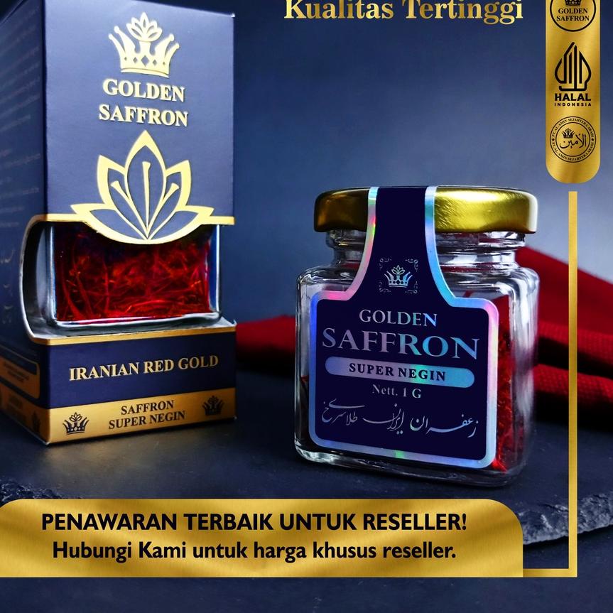 

❆ PROMO! Saffron / Safron Super Negin (Finest Quality A++) 1 Gram Golden Saffron 100% Original ♣
