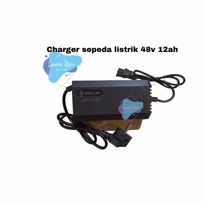 Charger Sepeda Listrik Selis 48 Volt 12 Ah Original Selis Carger Selis