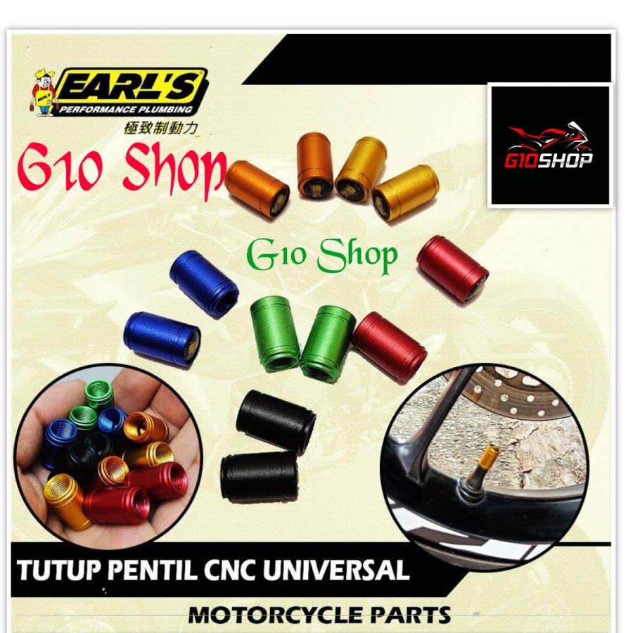 Tutup Pentil CNC V2 semua Motor Nmax Mio Vario Aerox Beat lexi Universal - Orange