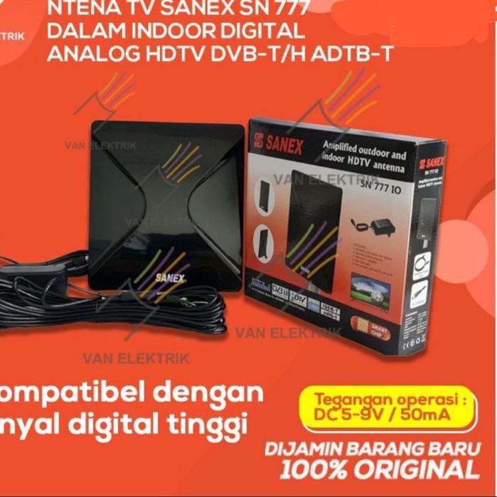 ➣ ANTENA TV SANEX SN 777 DALAM INDOOR DIGITAL ANALOG HDTV DVB-T/H ADTB-T ❀