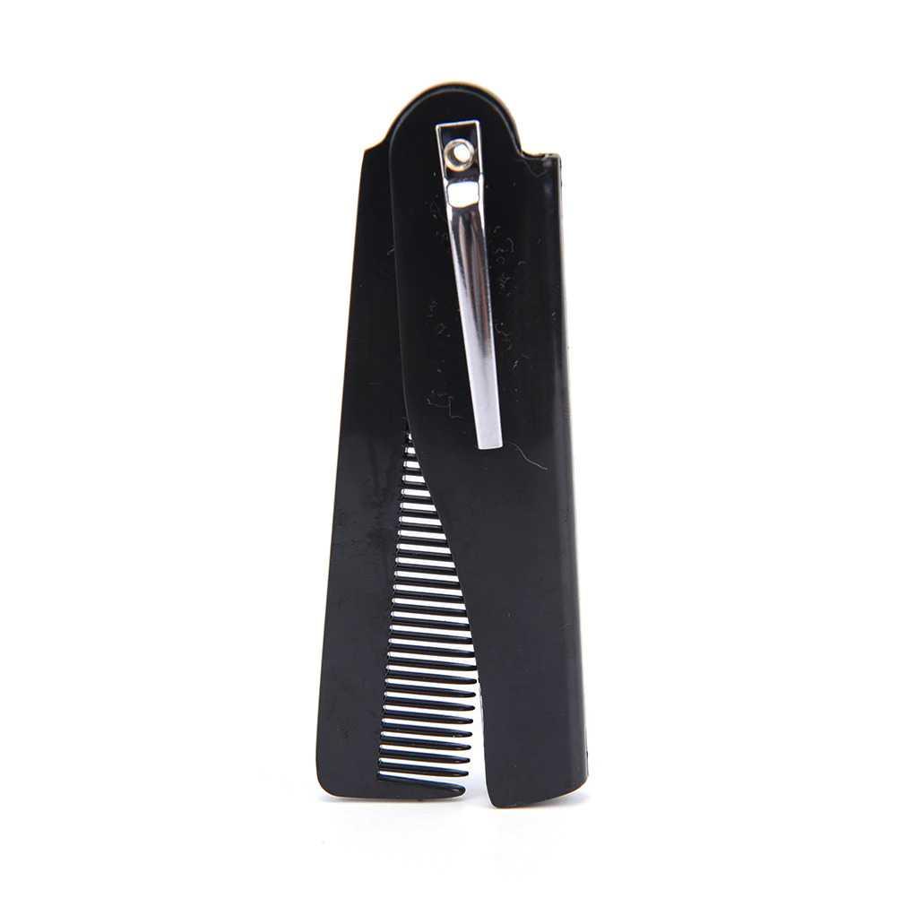 Sisir Rambut Lipat Foldable Pocket Hair Comb - HC002 - Black