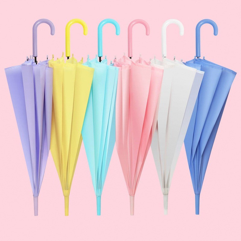 SHENAR,(COD) Payung Transparan Style Korea Jepang Polos Warna Warni / Payung Lipat Bening Cantik / Payung Rainbow Umbrella