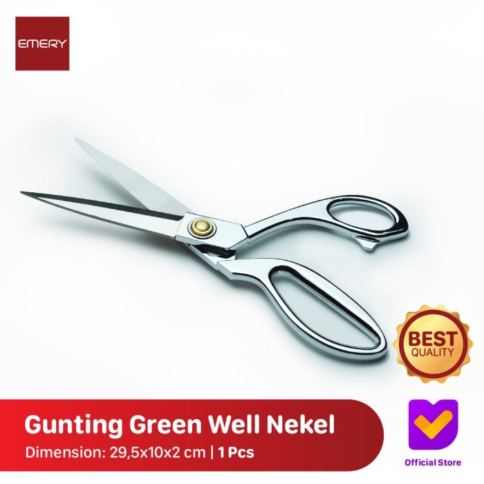 

Scissor Gunting Green Well Nekel ( Isi 1 Pcs )
