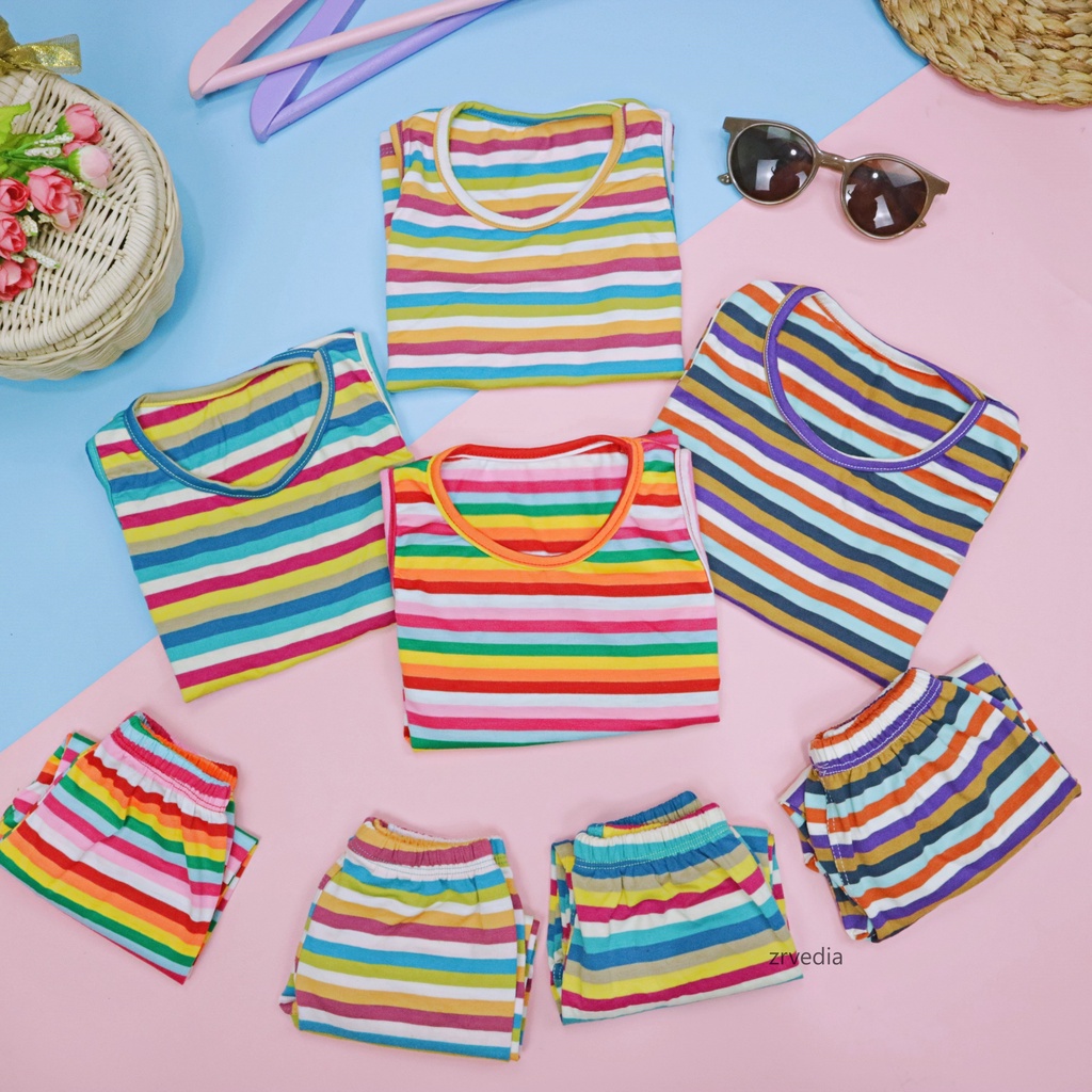 Setelan Sherly uk 0-12 Bulan / Baju Bayi Anak Perempuan Set Kaos Baby Tanktop Celana Panjang Legging