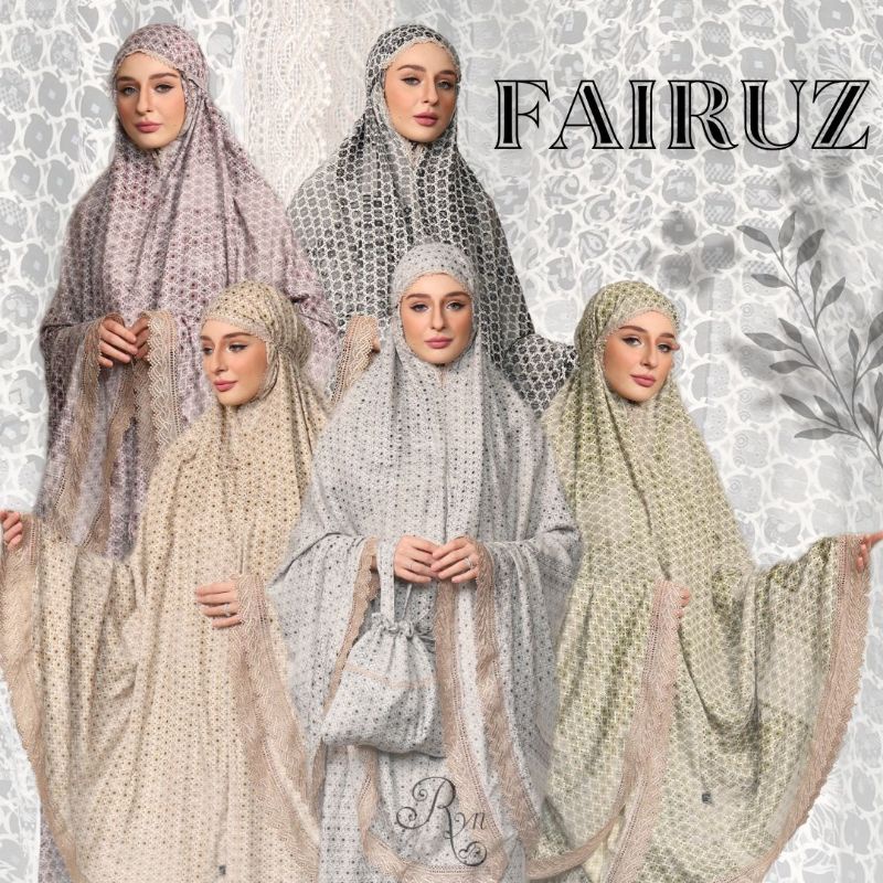 {NEW} Mukena dewasa rayon viscose renda motif - FAIRUZ by Ryn