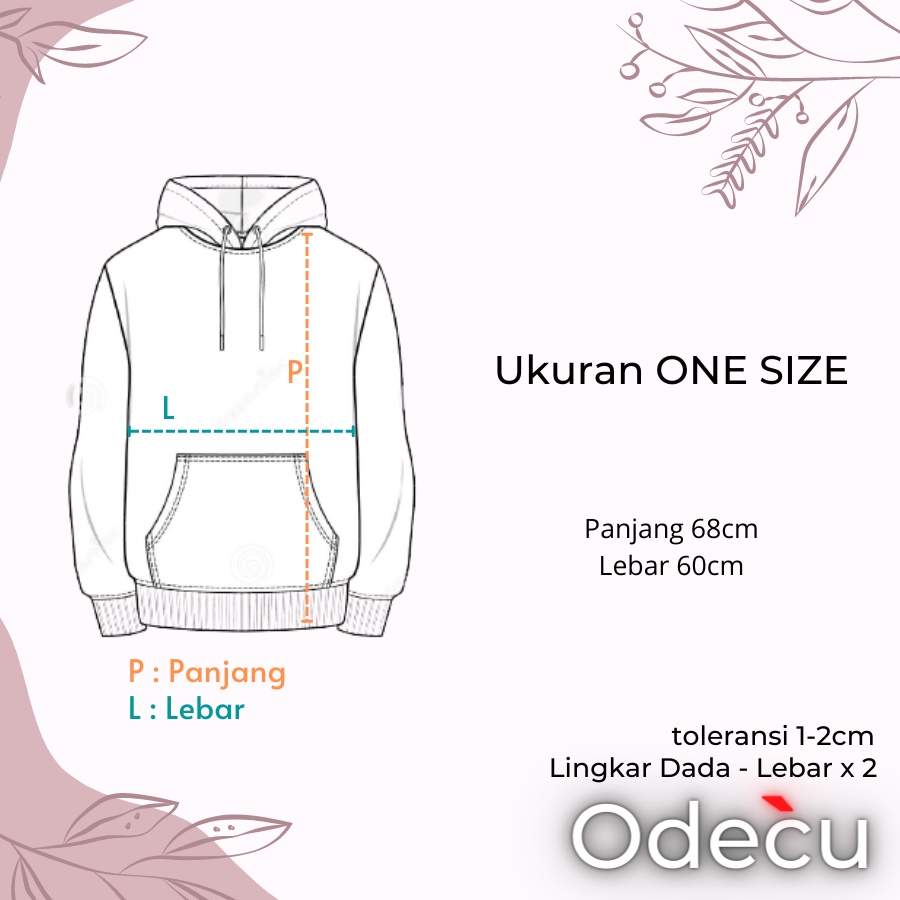 ODECU LIMITED PREMIUM HOODIE POLAR MOTIF SWEATER JAKET WANITA PRIA