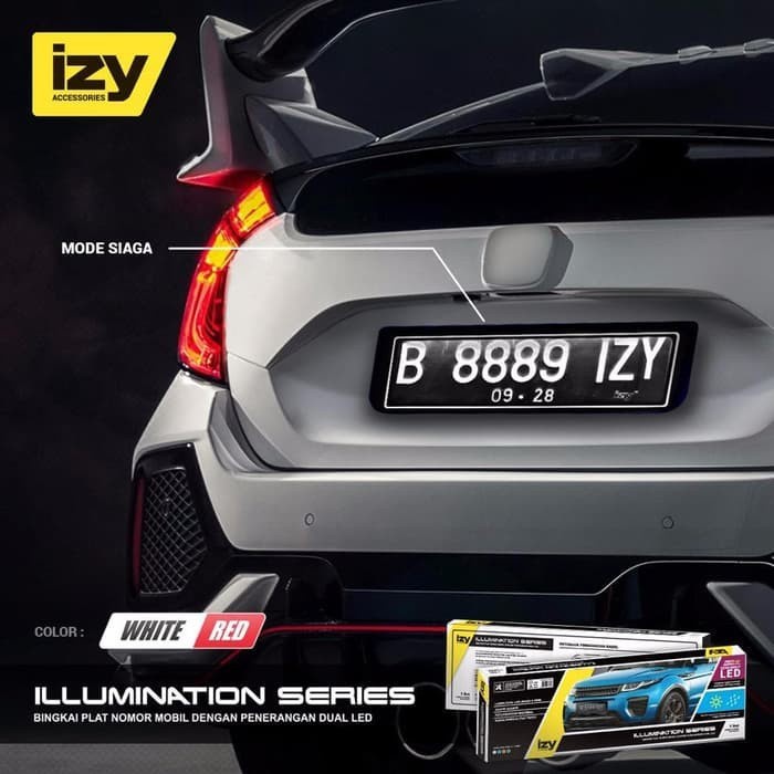 COVER DUDUKAN TEMPAT PLAT NOMOR LAMPU LED 46CM MOBIL SUZUKI XL7