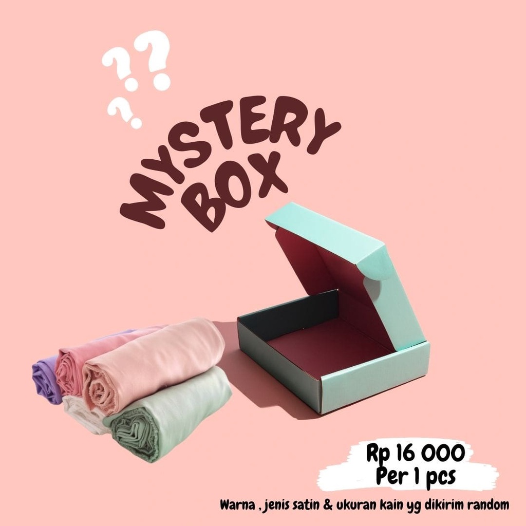 Misteri Box !!  bahan kain satin silk velvet maxmara charmuse premium furing (RANDOM)