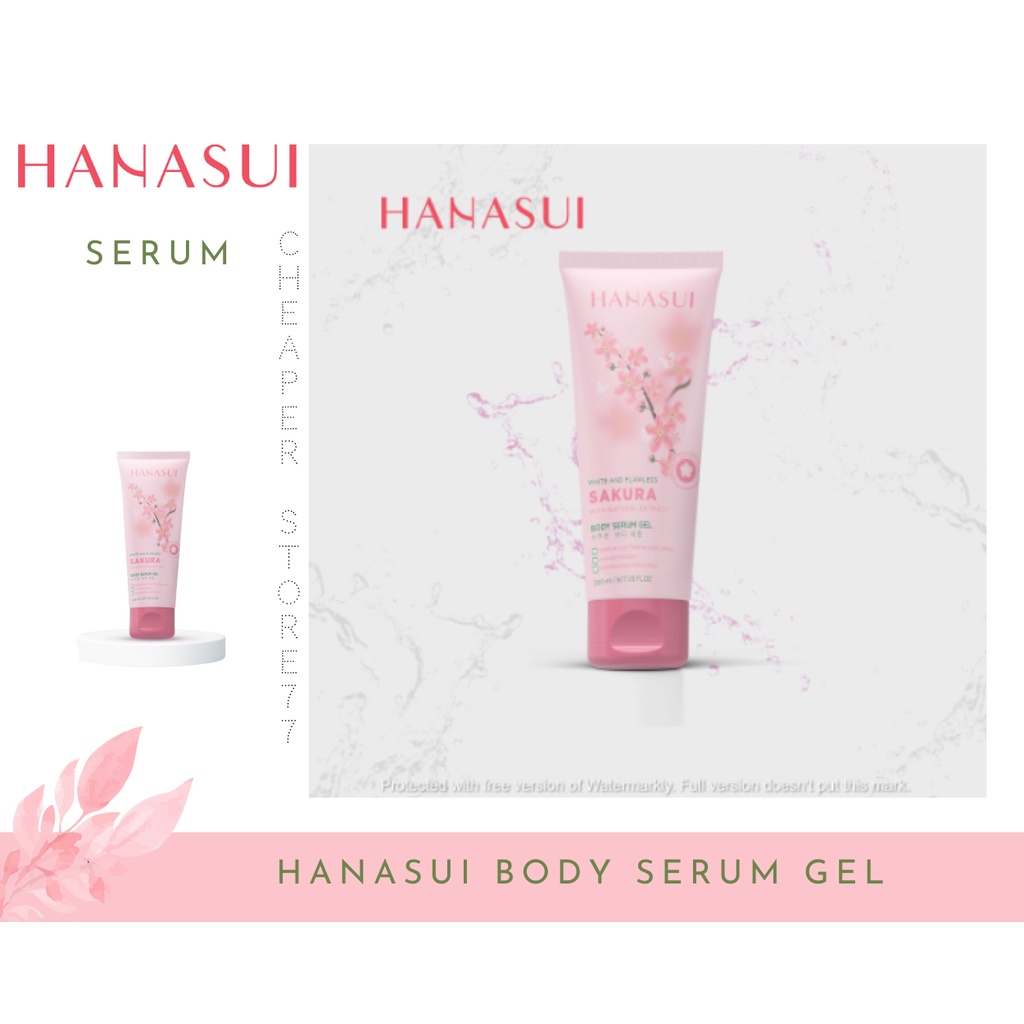 HANASUI BODY SERUM GEL 200 ML - ALOE VERA - SAKURA - VITAMIN C