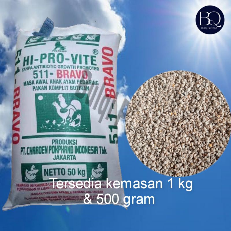 Pur ayam pedaging 511 bravo pakan ayam pedaging Repack