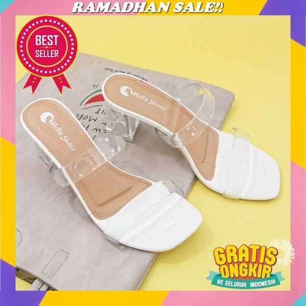 Sepatu Pita Hak Tinggi Wanita Zr Satin Platinum Ribbon High Heels 9,5Cm Premium Import, Hitam Black 