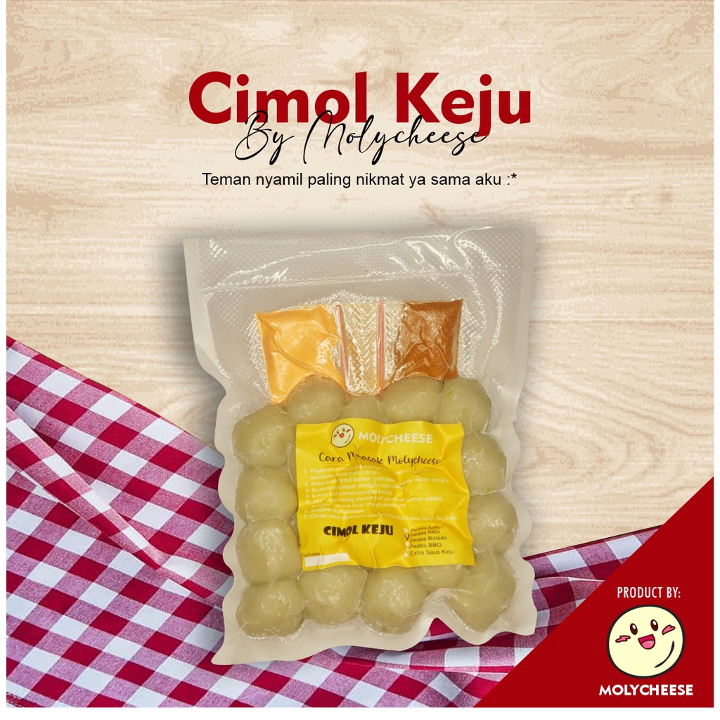 

Cimol Keju Mozarella Bumbu Pedas Asin isi 20 biji Kemasan Vakum Frozen Food By Molycheese