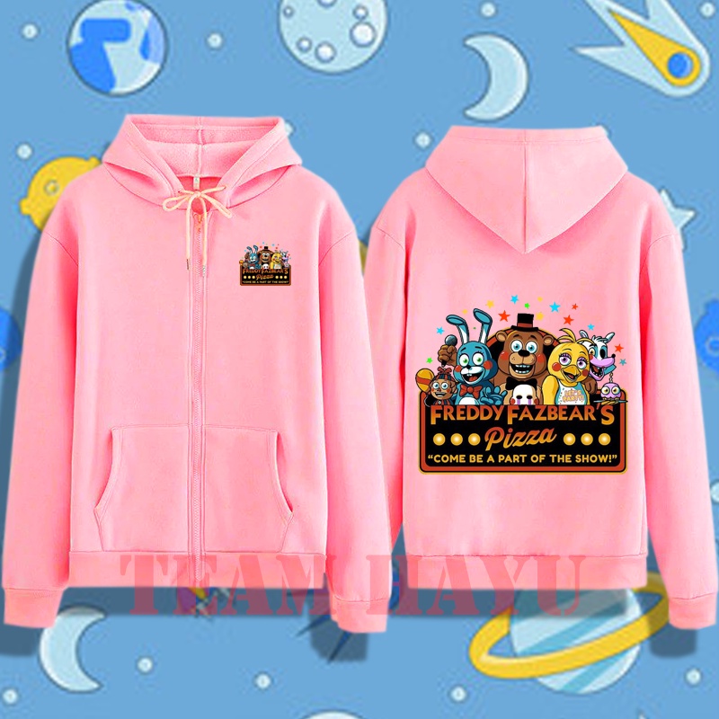 SWEATER HOODIE ZIPPER ANAK FNAF FIVE NIGHTS FREDDY