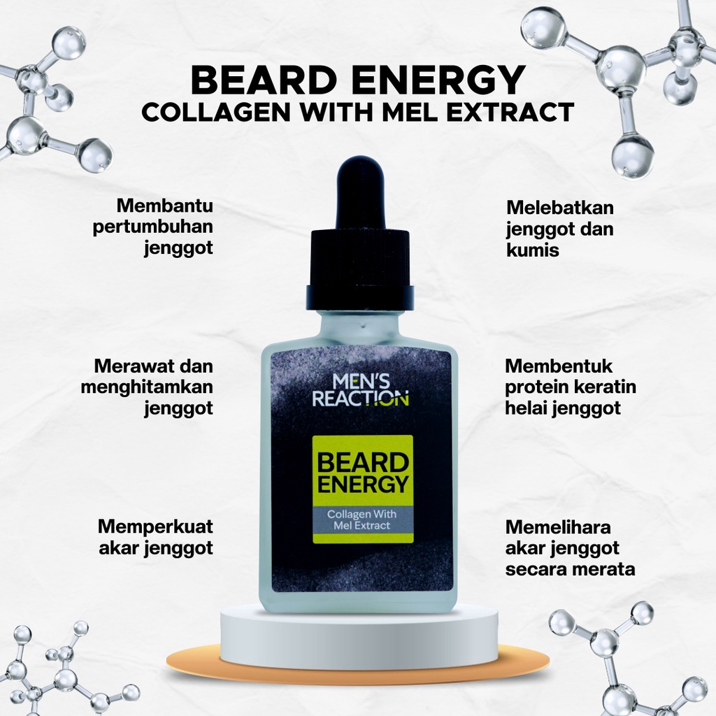 Beard Energy Serum - Serum Brewok By Mens Reaction Gratis Emas