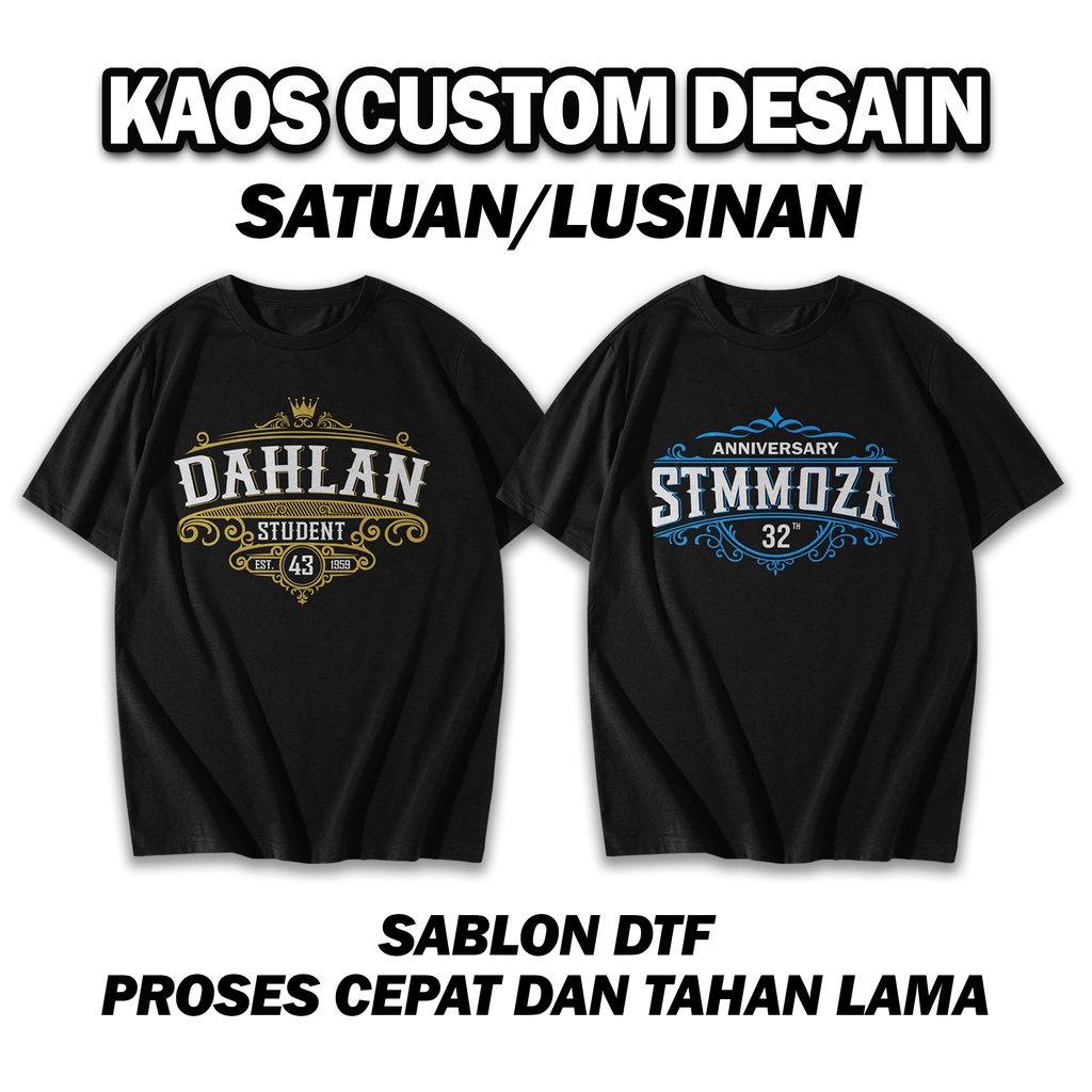 custom kaos satuan/kaos kelas/kaos sekolah/desain bebas
