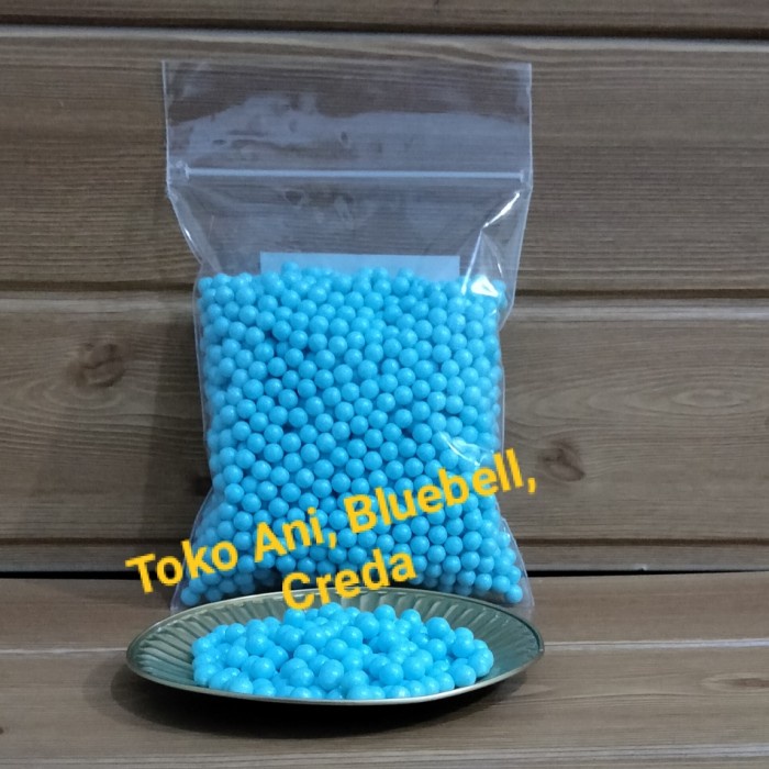 

SPRINKLE SUGAR PEARL BLUE 7MM, 500GR / SPRINKLE WARNA BIRU 7MM, 500GR.