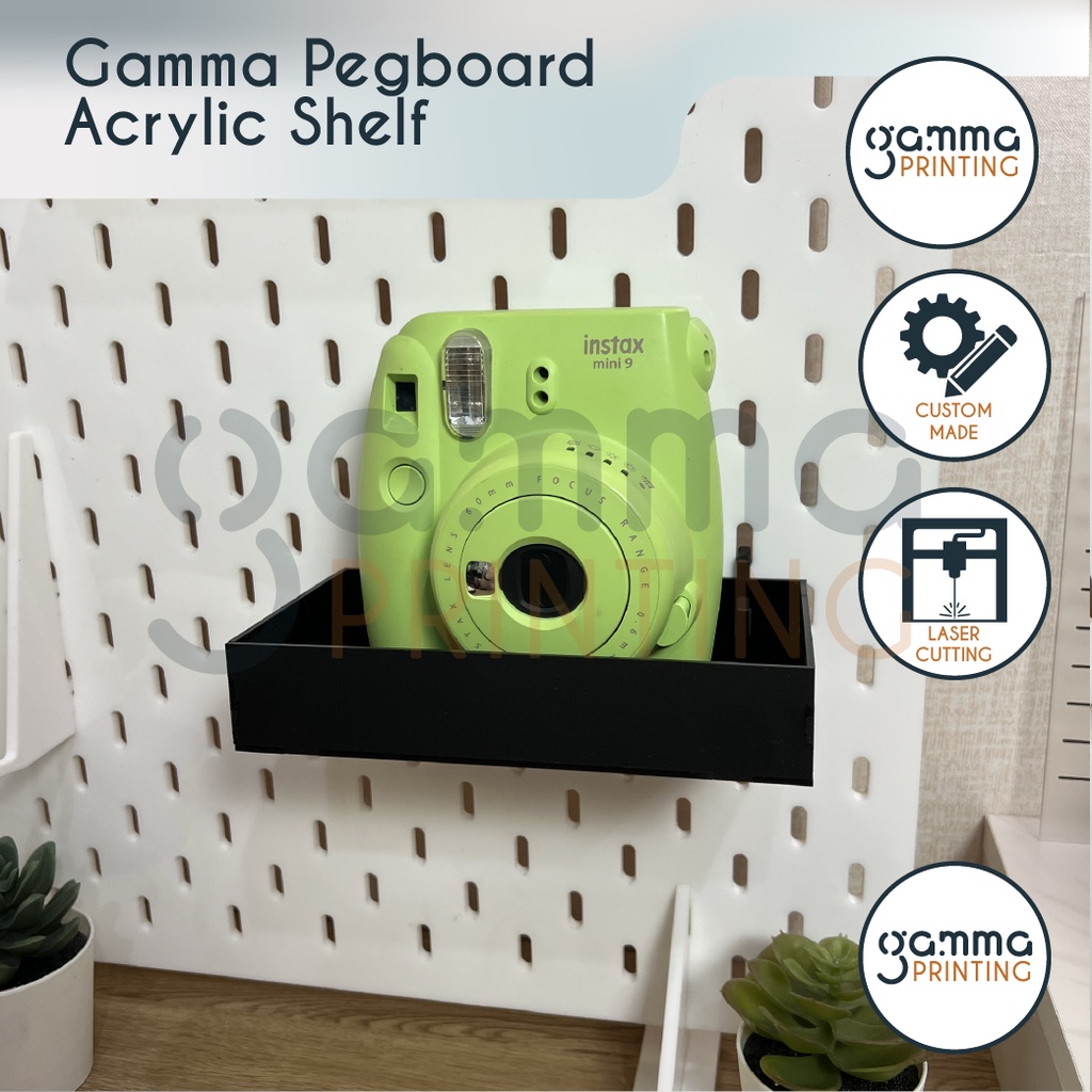 Pegboard Acrylic Shelf Aksesoris - Rak- Accessories Container Gamma Pegboard