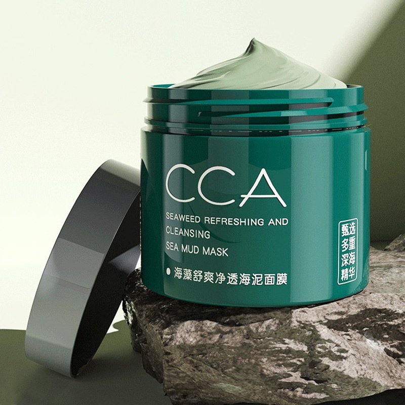 Japan CCA Seaweed Mask Acne Cleansing Clay Mask 100g Pore Clarifying Mud Mask Masker Komedo &amp; Jerawat Masker Wajah Facial Mask