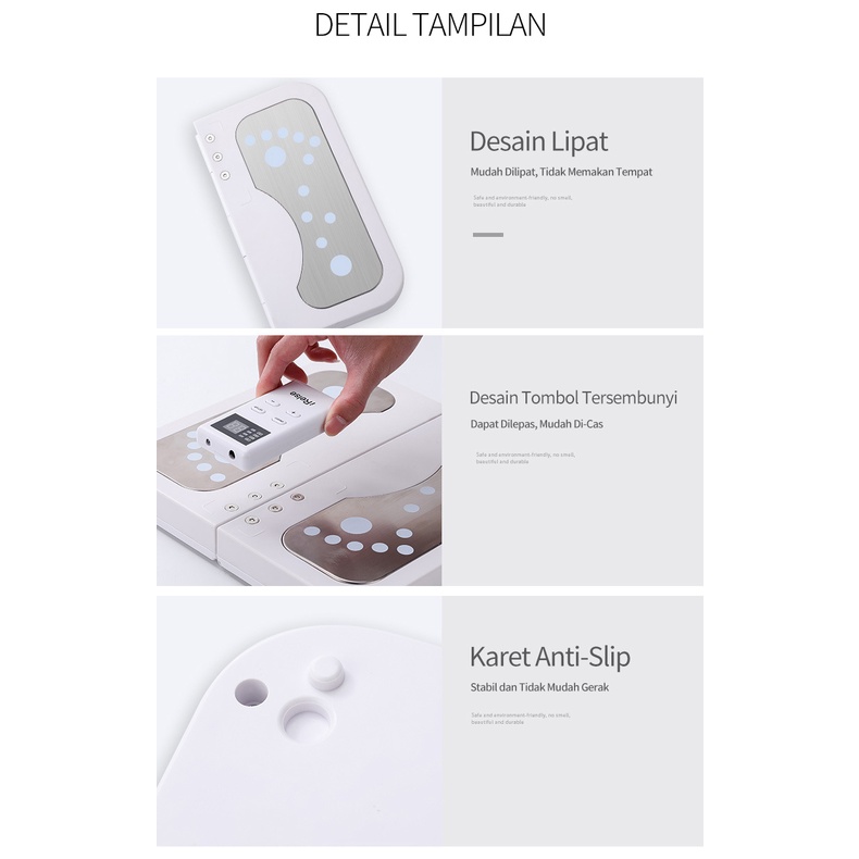 XUTI Terapi Kaki Inframerah Terapi Hangat Listrik/EMS Advanced 2-in-1 Foot Massager/ Melancarkan Sirkulasi Darah dan Relaksasi Otot