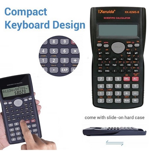 

Kalkulator Elektronik Scientific Calculator Multifunction KK-82MS-B