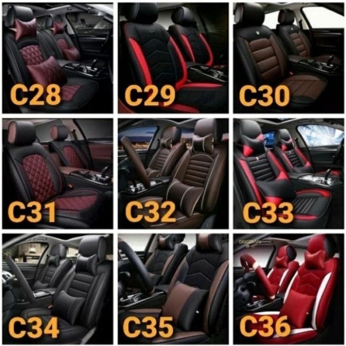 Cover jok mobil+sarung jok mobil+kulit jok mobil+untuk mobil 2 baris+ brio+ayla+agya+swift+yaris
