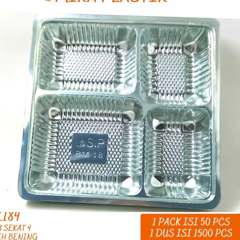 

Terlaris Mika Plastik Sekat 4 Size 18X18 Alas Mika (Isi 50 Pcs-MK184)