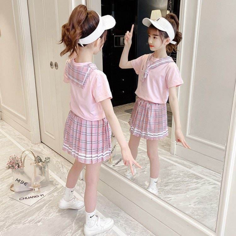 Setelan Rok Anak Perempuan Cute Sailor Japan Rain