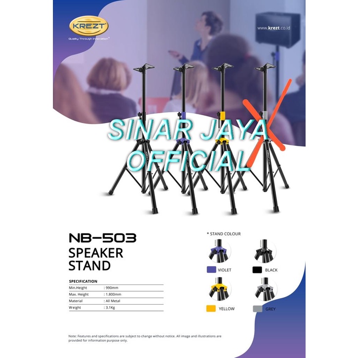 KREZT NB503/NB-503 PROFESIONAL SPEAKER STAND FULL METAL ORIGINAL