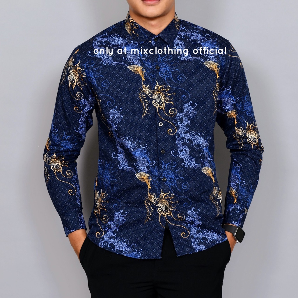 KEMEJA PRIA SLIM FIT MEWAH BATIK PRIA SLIMFIT D383