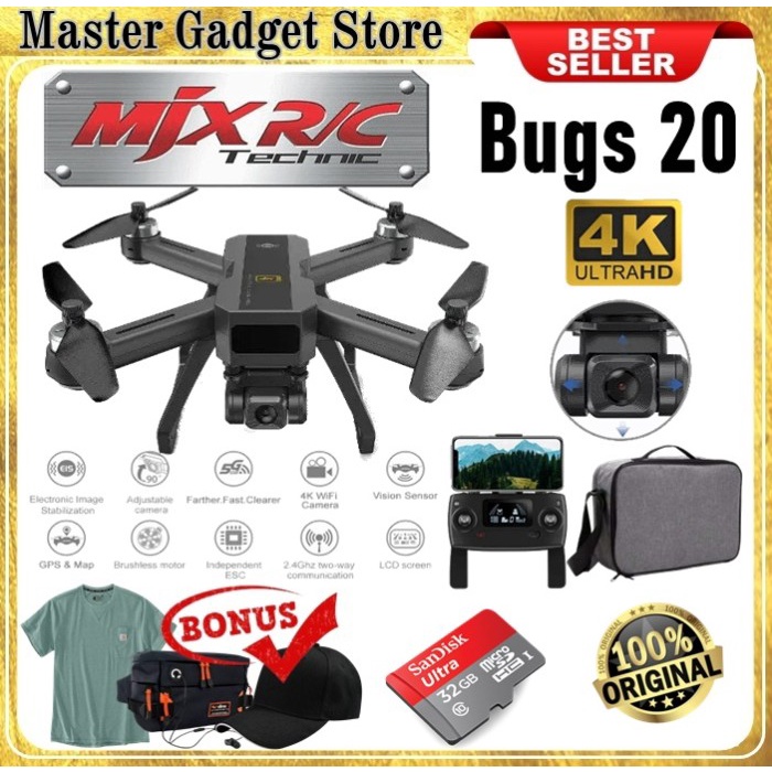 Rc Drone MJX Bugs 20 Eis Camera 4K Wifi 5G Optical Flow RTF B20 Eis