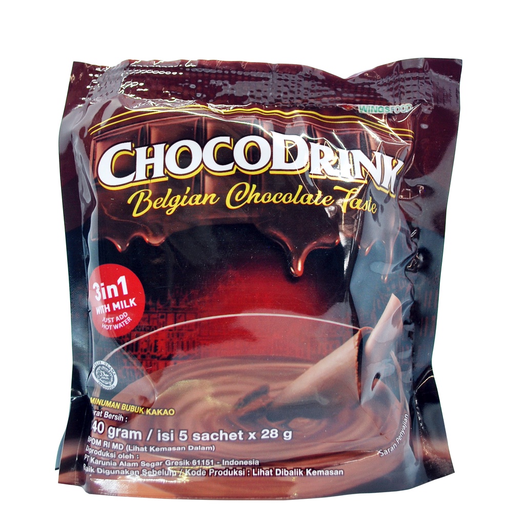 

MINUMAN COKLAT CHOCO DRINK 3 IN 1 5 SACHET@ 28 GR POUCH