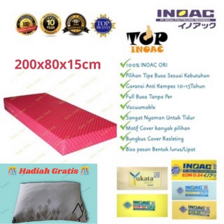 Kasur Single Busa INOAC uk 80x200x15 cm Garansi Kempes 10-15tahun