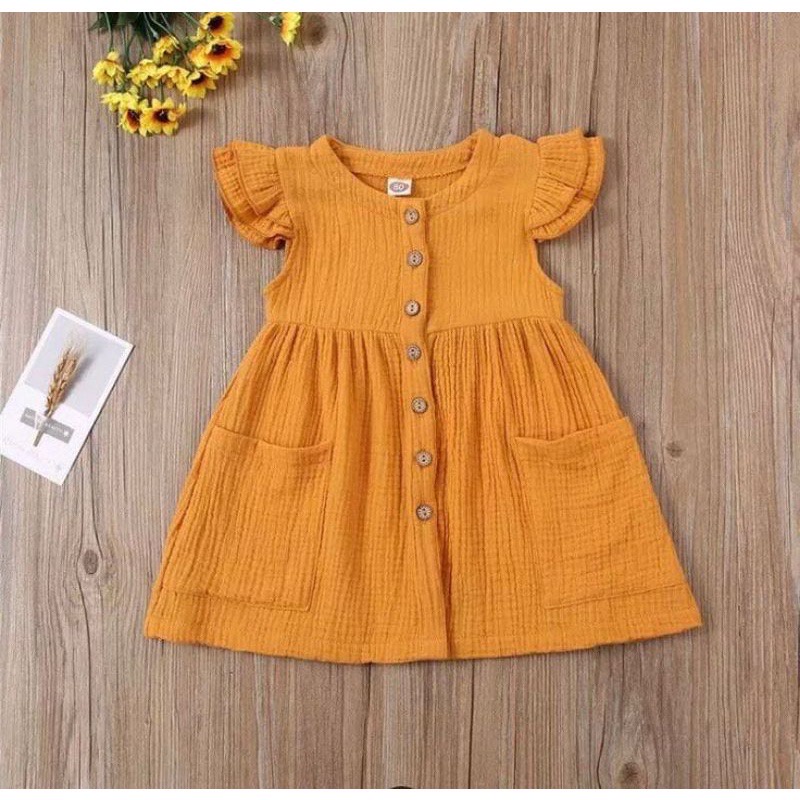 BabyGo DRESS ANAK BAYI SHENNA CRINGKEL PREMIUM 100%cotton